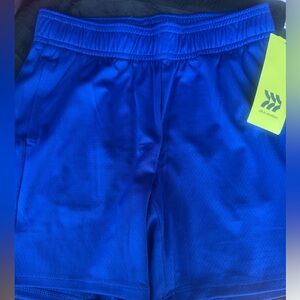 Electric Blue Athletic Shorts with Elastic Waist